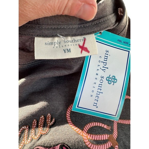 New Girls Simply Southern Boo Haw Ghost Halloween - Cowgirl - youth medium T-Shi - Picture 3 of 9